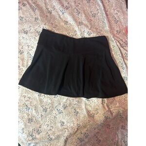 Yogalicious Womens Black Athletic Skort Pleated Tennis Golf Skirt XL RN144527